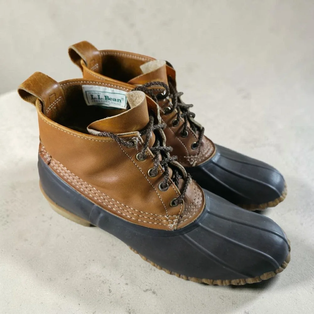 Vintage L.L. Bean Maine Hunting Shoe Waterproof Duck Boots Mens Size 10 Freeport